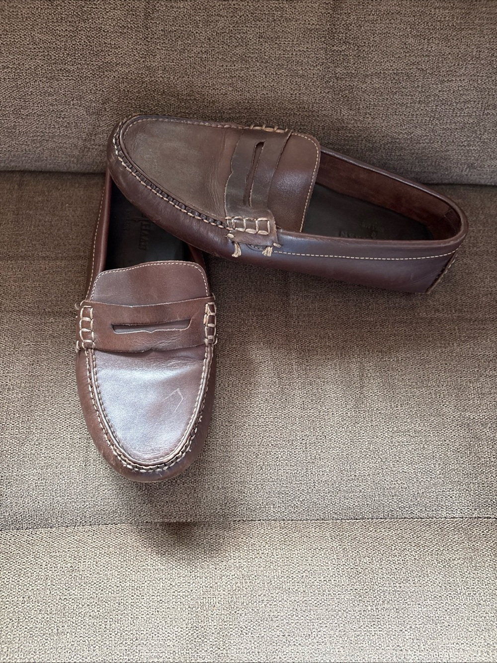 Cole Haan Air Country Brown Tassel Driving Loafers Shoes Men's Leather SZ 9.5